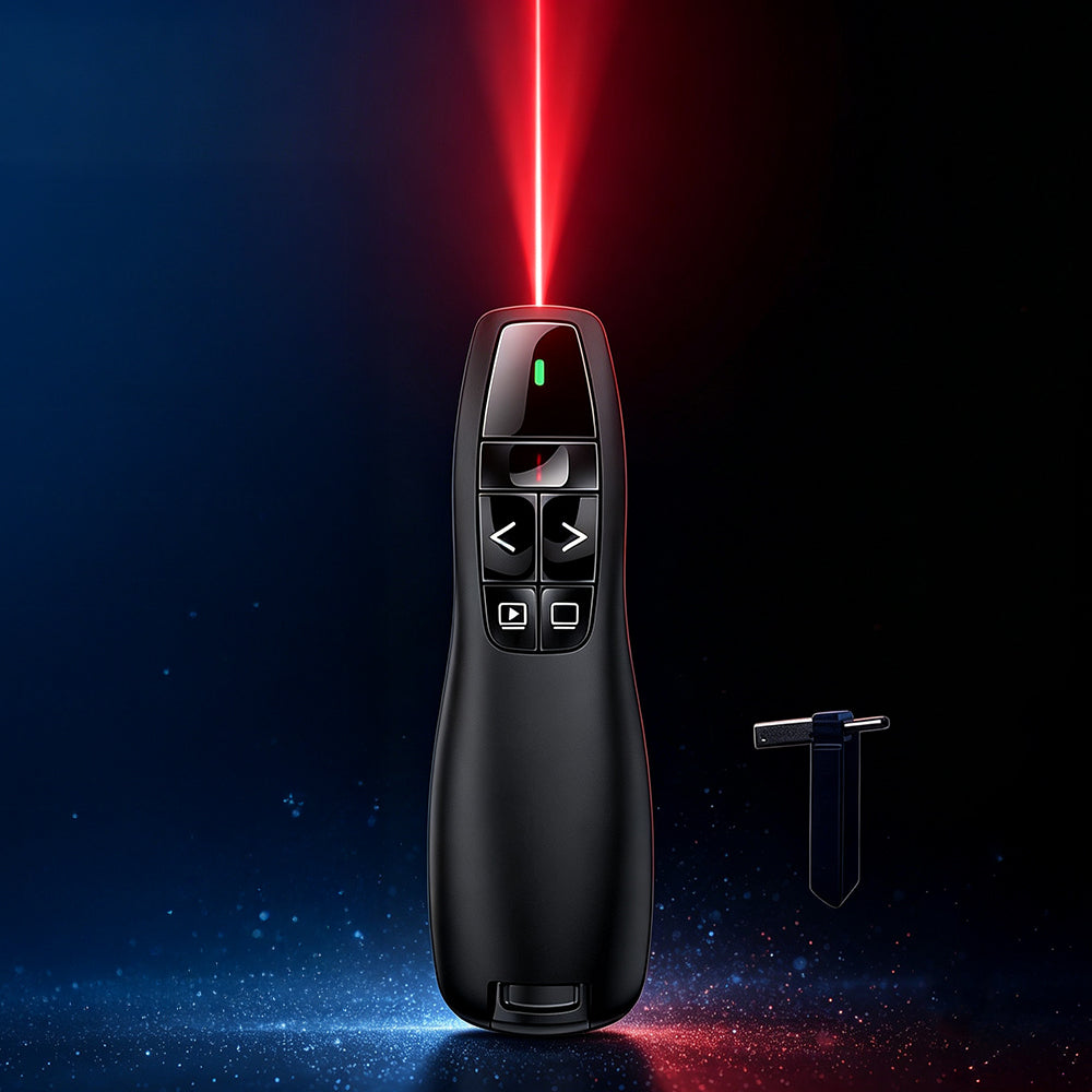 Zore K400 Wireless Presenter Kablosuz Uzaktan Kumandalı Lazer Sunum Kalemi Siyah