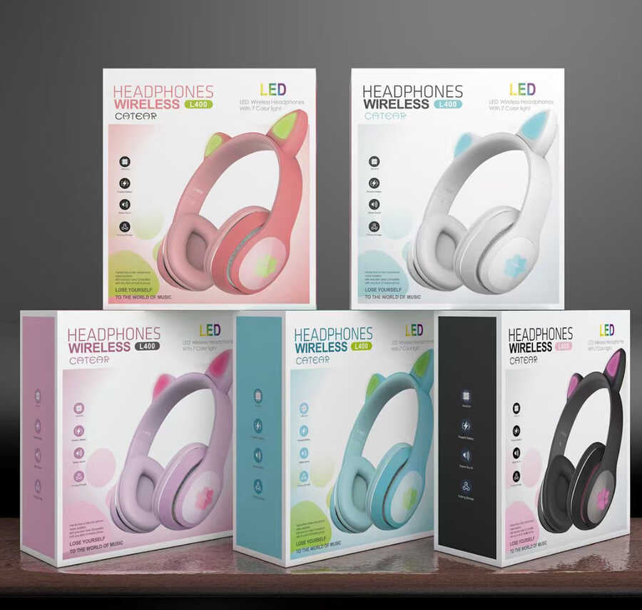 Zore L400 Bluetooth Kulaklık Mor
