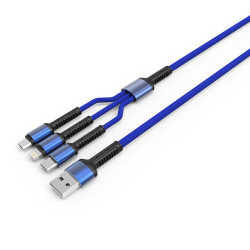 Zore LC93 3 in 1 Usb Kablo Siyah
