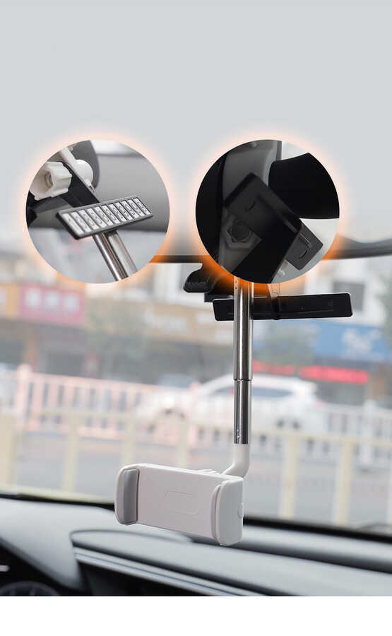 Zore LG-01 Dikiz Aynası Telefon Tutucu Siyah