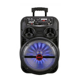 Zore LT-5312BT Mikrofonlu RGB Işıklı 12 inç Stereo Kumandalı Kablosuz Karaoke Hoparlör Speaker v5.0 Siyah
