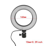 Zore M-16 Işıklı Telefon Tutucu Ring Light Siyah