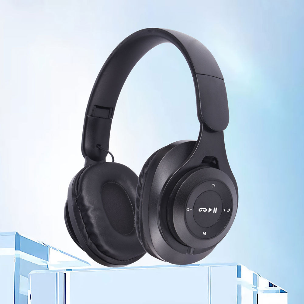 Zore M6 Plus Ayarlanabilir ve Katlanabilir Kulak Üstü Bluetooth Kulaklık Siyah