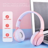 Zore M6 Pro Ayarlanabilir ve Katlanabilir Kulak Üstü Bluetooth Kulaklık Beyaz
