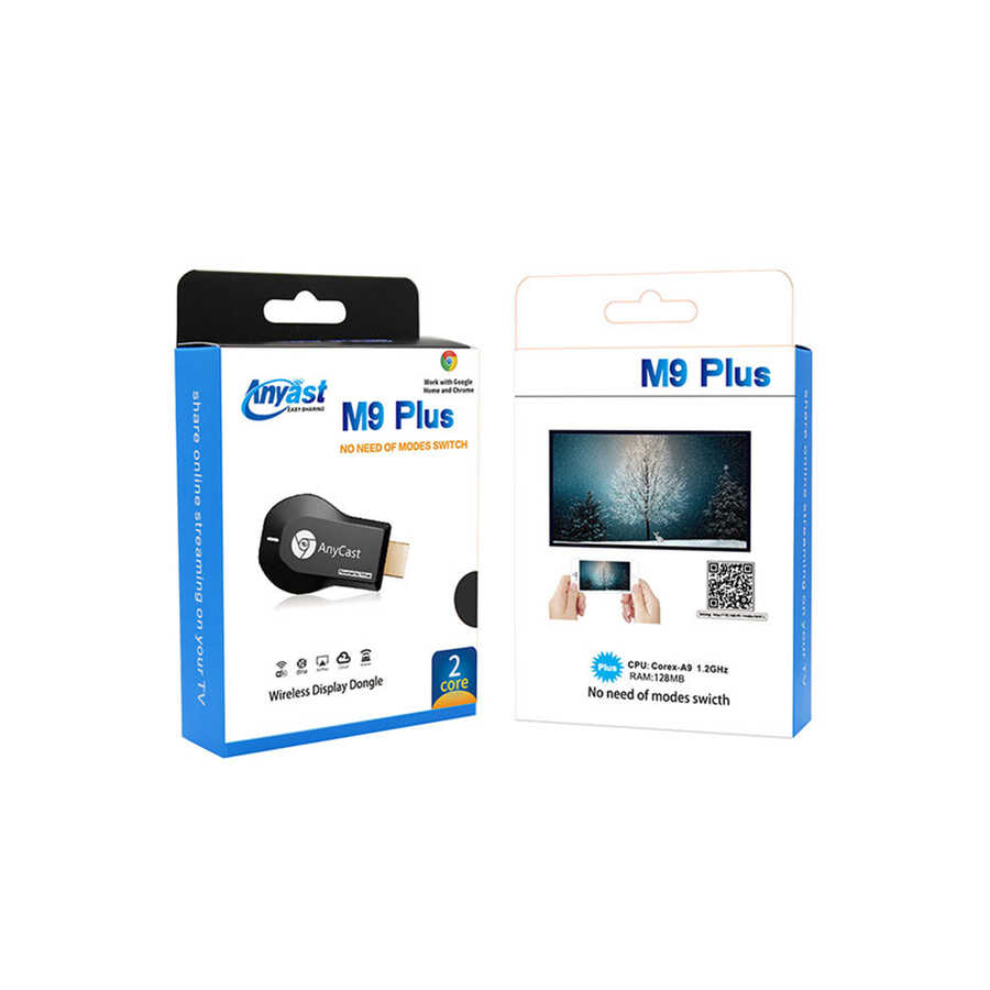 Zore M9 Plus Kablosuz HDMI Ses ve Görüntü Aktarıcı Siyah