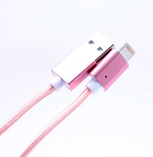 Zore Metal Manyetic Uçlu Lightning Usb Kablo Siyah