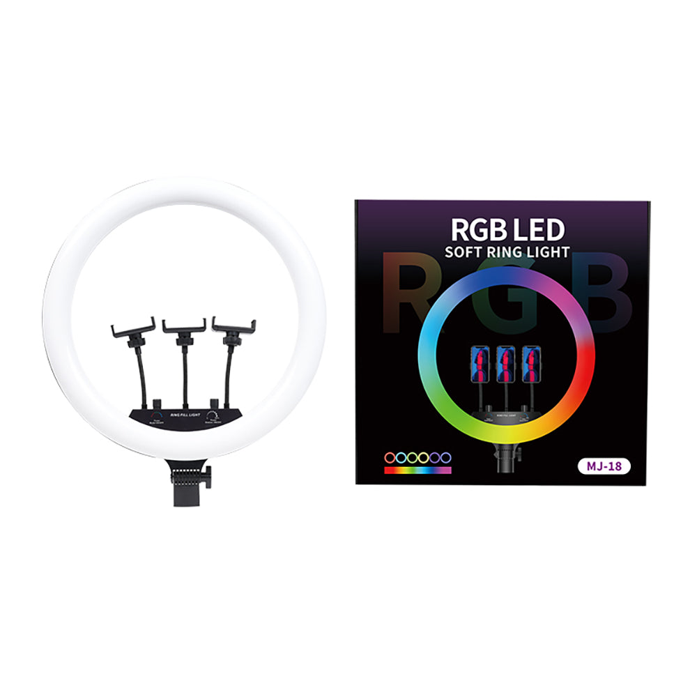 Zore MJ-56 Uzaktan Kumandalı 21 inç Işıklı Telefon Tutucu Ring Light Siyah
