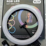 Zore MJ38 RGB 25W Ring Light Canlı Yayın 38cm USB'li ve Telefon Stand Siyah