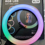 Zore MJ38 RGB 25W Ring Light Canlı Yayın 38cm USB'li ve Telefon Stand Siyah