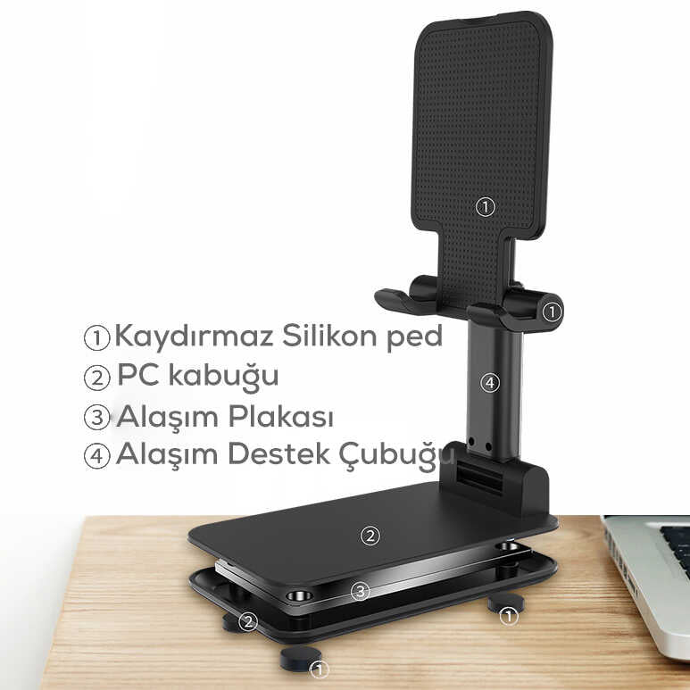 Zore MS-11 Tablet Telefon Standı Siyah