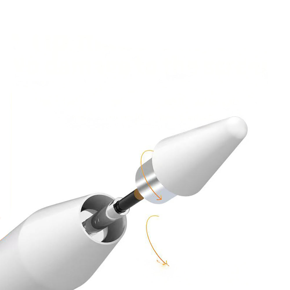 Zore Pencil 18 Stylus Universal Dijital Led Göstergeli Dokunmatik Tablet Kalemi Beyaz