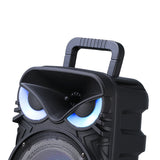 Zore PK-17 FM Radyolu Mikrofonlu RGB TWS 8 inç Stereo Bass Kablosuz Karaoke Hoparlör Siyah
