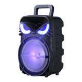Zore PK-17 FM Radyolu Mikrofonlu RGB TWS 8 inç Stereo Bass Kablosuz Karaoke Hoparlör Siyah