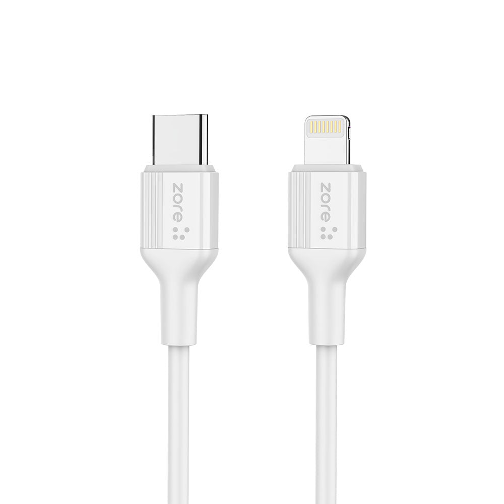 Zore Play Serisi PL08 Type-C to Lightning 2in1 PD Seyahat Şarj Aleti 20W Beyaz