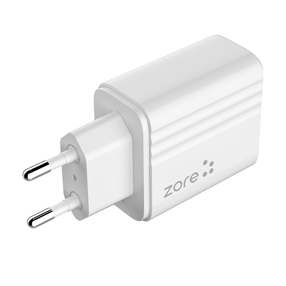 Zore Play Serisi PL1 Lightning 2in1 Seyahat Şarj Aleti 12W Beyaz