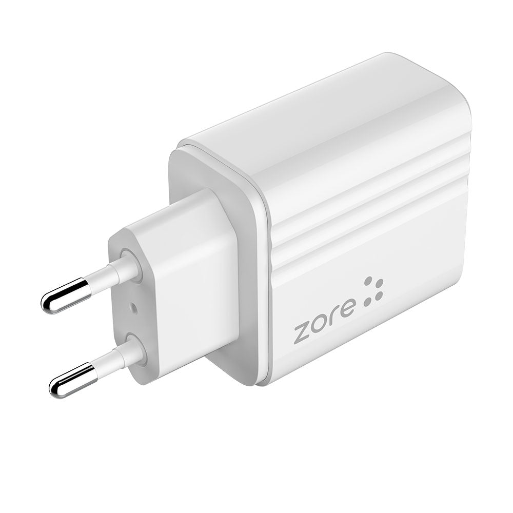 Zore Play Serisi PL1 Type-C 2in1 Seyahat Şarj Aleti 12W Beyaz