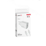 Zore Play Serisi PL2 Type-C to Lightning 2in1 PD Seyahat Şarj Aleti 20W Beyaz