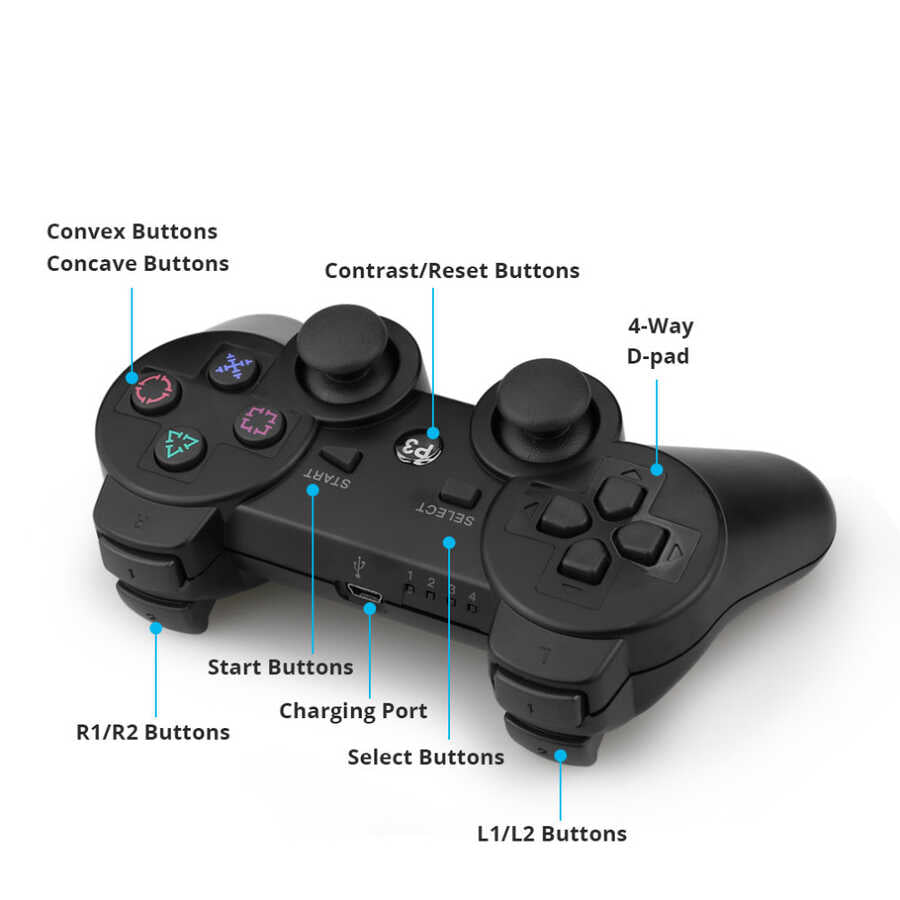 Zore Playstation 3 Double-Shock Oyun Kolu Gri