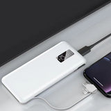 Zore PW-05 Hızlı Şarj Led Göstergeli Micro Lightning Type-C Kablolu Taşınabilir Powerbank 10000mAh Beyaz