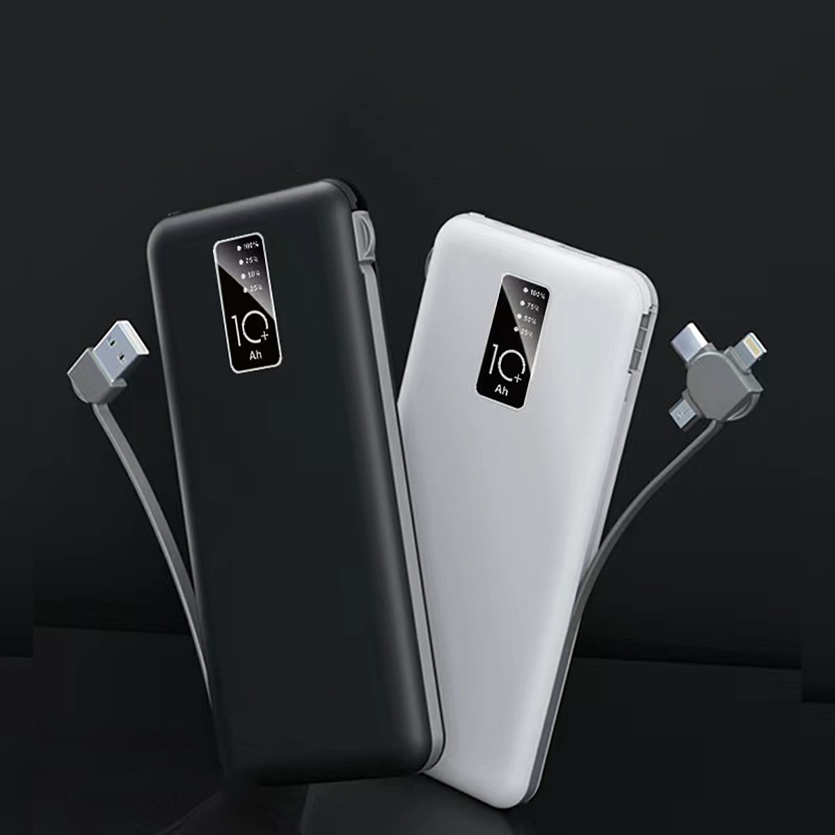 Zore PW-05 Hızlı Şarj Led Göstergeli Micro Lightning Type-C Kablolu Taşınabilir Powerbank 10000mAh Beyaz