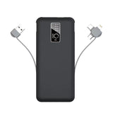 Zore PW-05 Hızlı Şarj Led Göstergeli Micro Lightning Type-C Kablolu Taşınabilir Powerbank 10000mAh Siyah