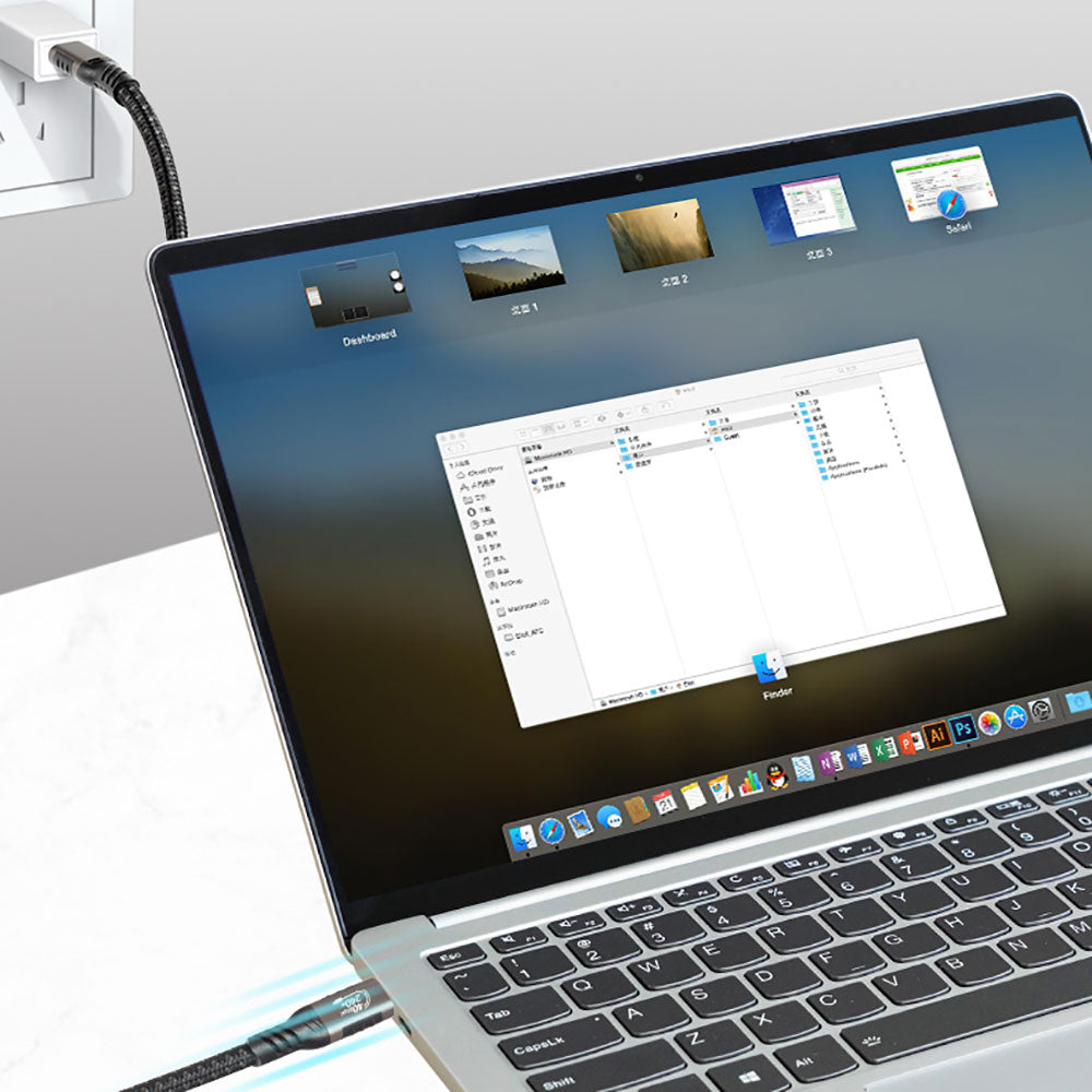 Zore QG01 Type-C to Type-C USB4 PD Data Kablosu 240W 40Gbps 8K@60Hz 0.2 Metre Siyah