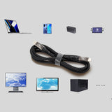 Zore QG01 Type-C to Type-C USB4 PD Data Kablosu 240W 40Gbps 8K@60Hz 0.2 Metre Siyah