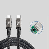 Zore QG01 Type-C to Type-C USB4 PD Data Kablosu 240W 40Gbps 8K@60Hz 1 Metre Siyah