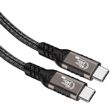Zore QG01 Type-C to Type-C USB4 PD Data Kablosu 240W 40Gbps 8K@60Hz 1.2 Metre Siyah
