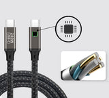 Zore QG02 Type-C to Type-C PD3.1 Data Kablosu 240W 480Mbps 1 Metre Siyah