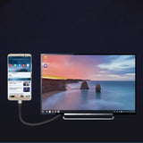 Zore QG06 8K 60 Hz Görüntü Kalitesi Type-C to HDMI Kablo 1.8M Gri