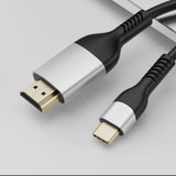 Zore QG06 8K 60 Hz Görüntü Kalitesi Type-C to HDMI Kablo 1.8M Gri