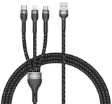 Zore Shira Serisi 3in1 USB Kablo 150cm Siyah