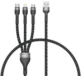 Zore Shira Serisi 3in1 USB Kablo 30cm Siyah
