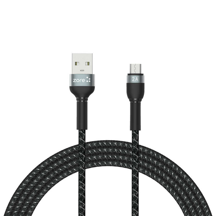 Zore Shira Serisi Micro USB Kablo 2m Siyah