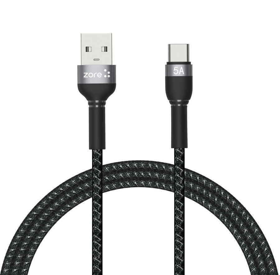Zore Shira Serisi Type-C USB Kablo 1m Siyah