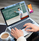 Zore SJ05 Laptop - Monitör Telefon Tutucu Gümüş