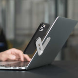 Zore SJ05 Laptop - Monitör Telefon Tutucu Gümüş