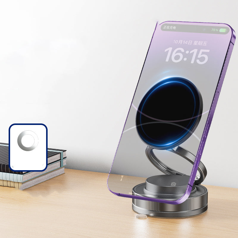 Zore T28 Vakum Özellikli 360 Derece Dönebilen Magnetik Telefon Tutucu Siyah