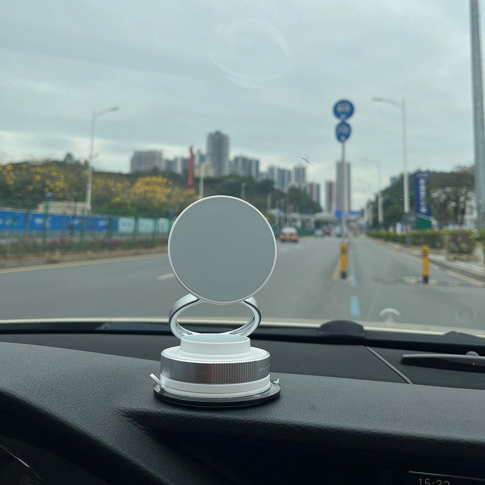 Zore T28 Vakum Özellikli 360 Derece Dönebilen Magnetik Telefon Tutucu Siyah