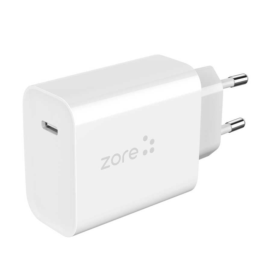 Zore XMac Serisi X3 20W Seyahat Şarj Başlığı Beyaz