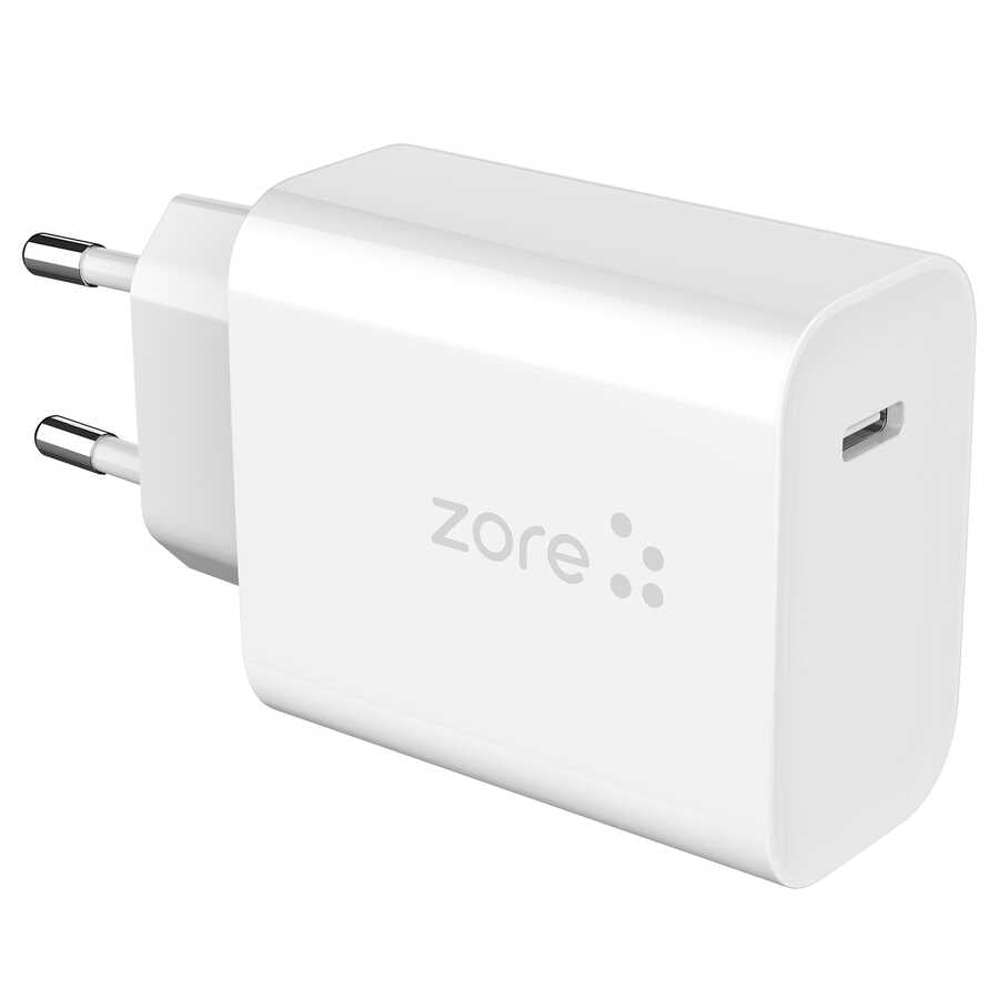 Zore XMac Serisi X3 20W Seyahat Şarj Başlığı Beyaz