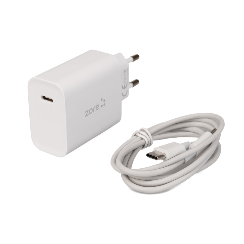 Zore XMac Serisi X6 Type-C to Type-C Ev Şarj Aleti 20W Beyaz