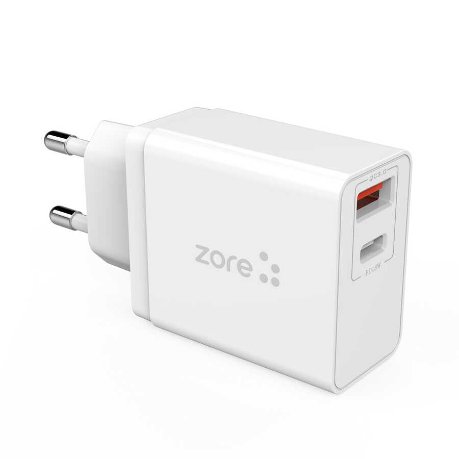 Zore XMac Serisi ZR-X2 Micro 2 in 1 Şarj Seti Beyaz