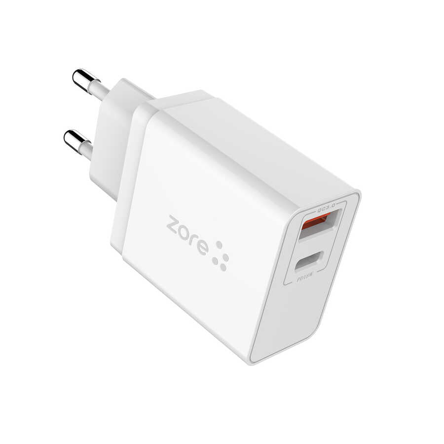 Zore XMac Serisi ZR-X2 Micro 2 in 1 Şarj Seti Beyaz