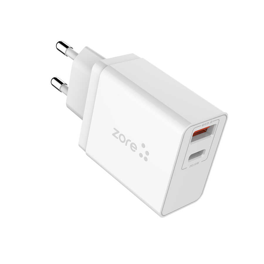 Zore XMac Serisi ZR-X2 Seyahat Şarj Başlığı Beyaz