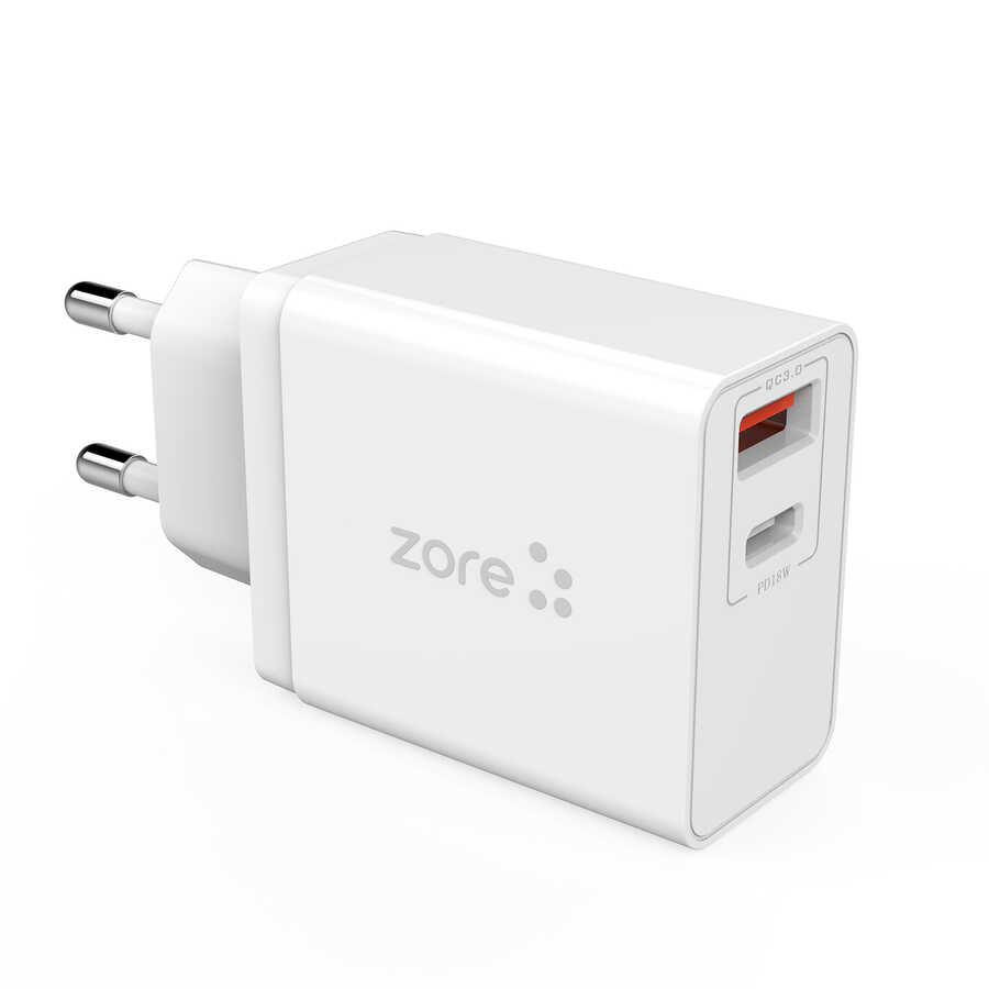 Zore XMac Serisi ZR-X2 Seyahat Şarj Başlığı Beyaz