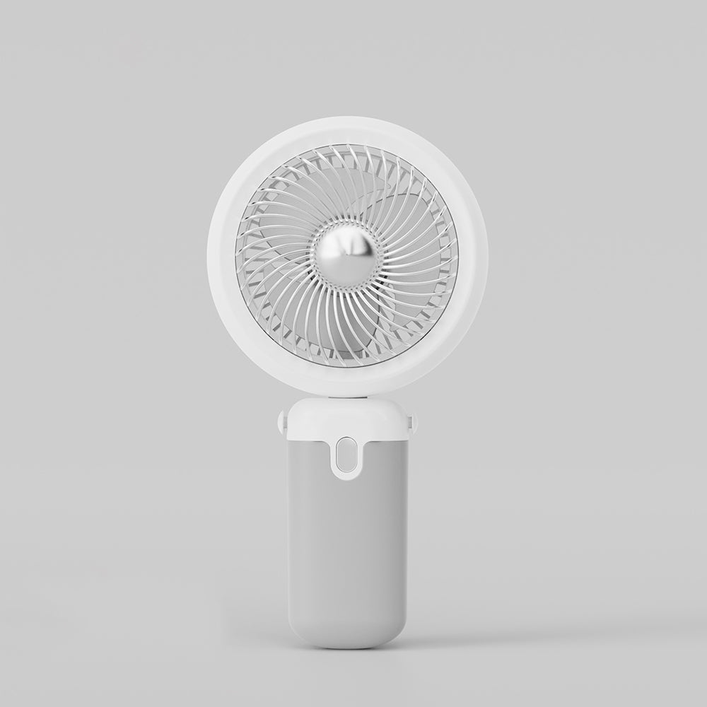 Zore YS-2503 Katlanabilir Askılıklı Portatif Mini Vantilatör Soğutucu El Fanı Gri