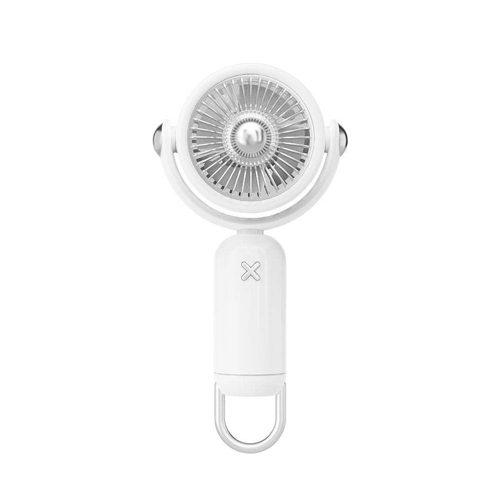 Zore YS-2506 Katlanabilir 360 Derece Dönebilen Başlıklı Portatif Mini Vantilatör Soğutucu El Fanı Beyaz