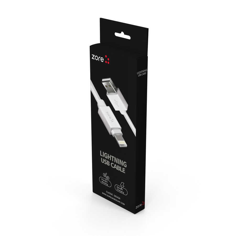 Zore Z-38 Lightning Kablo Beyaz